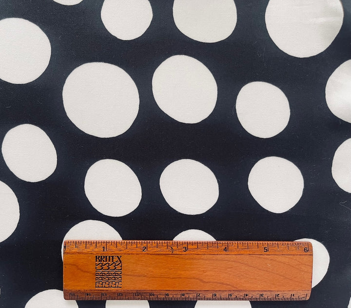 D & G Over-Sized White Dots Cotton Sateen (Made in Italy)