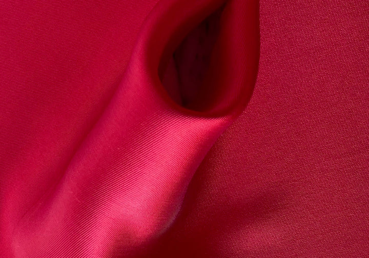 Lipstick Blaze Crisp Polyester Mikado Twill