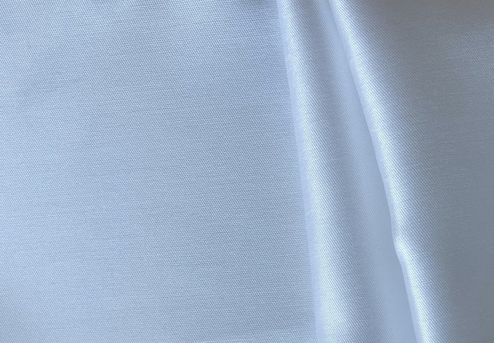 Snowfall White Crisp Polyester Mikado Twill