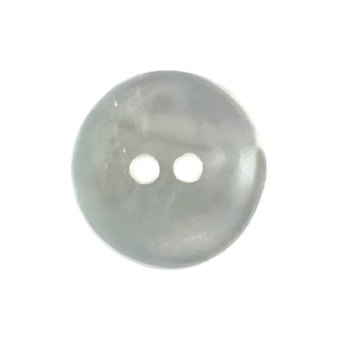 White Flat 2-Hole Shell Button (Made in USA)