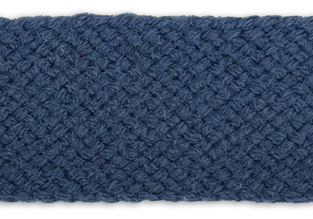 1 1/4" Slate Grey Braided Wool Trim (Made in Japan)