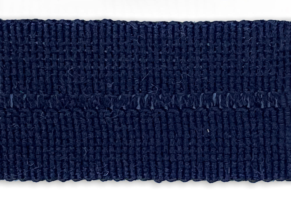 1 1/8" Soot Black Fold-Over Wool Trim (Made in Japan)