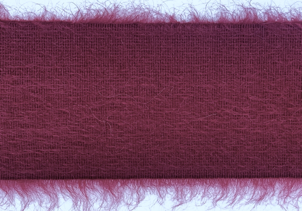 3/4" Luxurious Burgundy Mohair Blend Trim (Made in Italy)