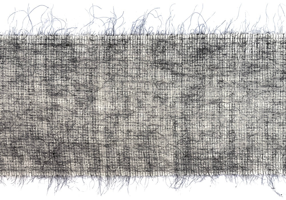 Luxurious Fog Grey Mohair Blend Trim (Made in Italy)