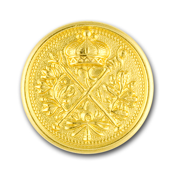Staffs & Crown Brass Blazer Button (Made in USA by Waterbury)