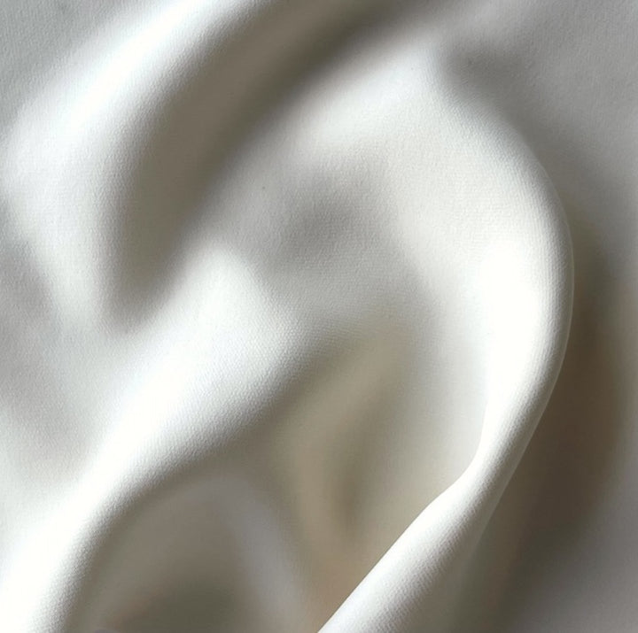 Couture Sweet Ivory Luxurious Matte 4-Ply Silk Crepe  (Made in Italy)