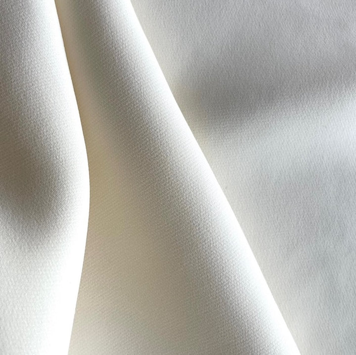Couture Sweet Ivory Luxurious Matte 4-Ply Silk Crepe  (Made in Italy)