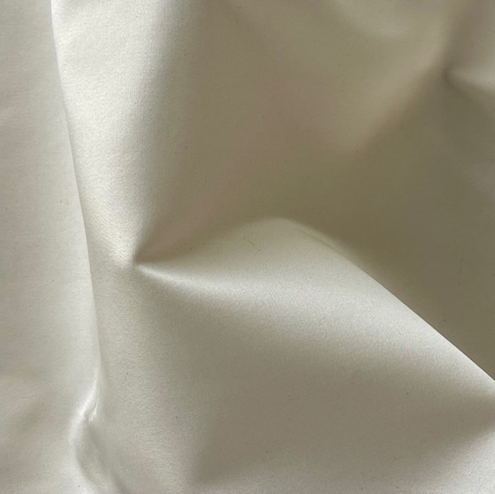 Lustrous Ivory Creme Délustered Silk Blend Duchess Satin (Made in Italy)