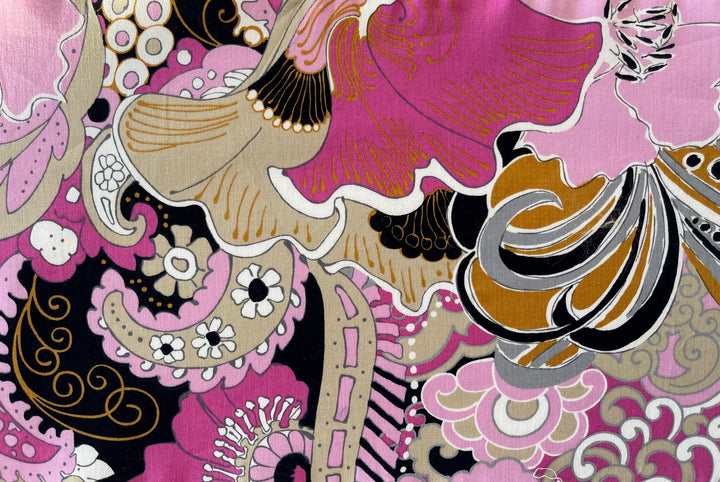 Lighter-Weight Psychedelic Bubblegum Pink Stretch Cotton Poplin (Made in Italy)