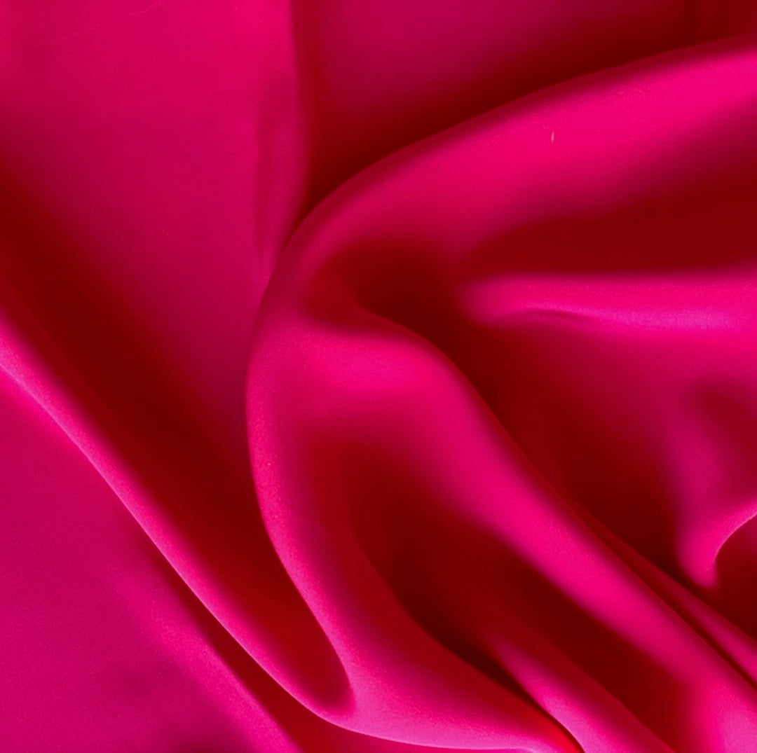 Tropical Hot Pink 4-Ply Crepe Back Silk Satin