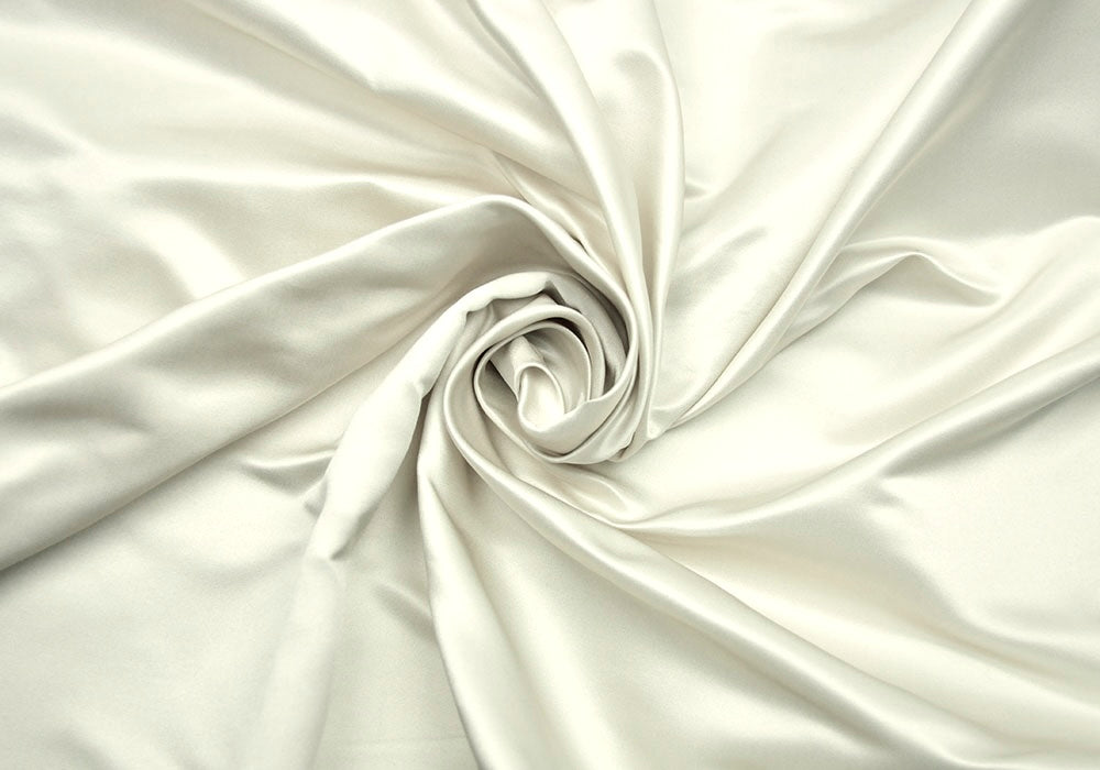 Shimmering Moonlit Sand Silk Duchess Satin Blend (Made in Japan)