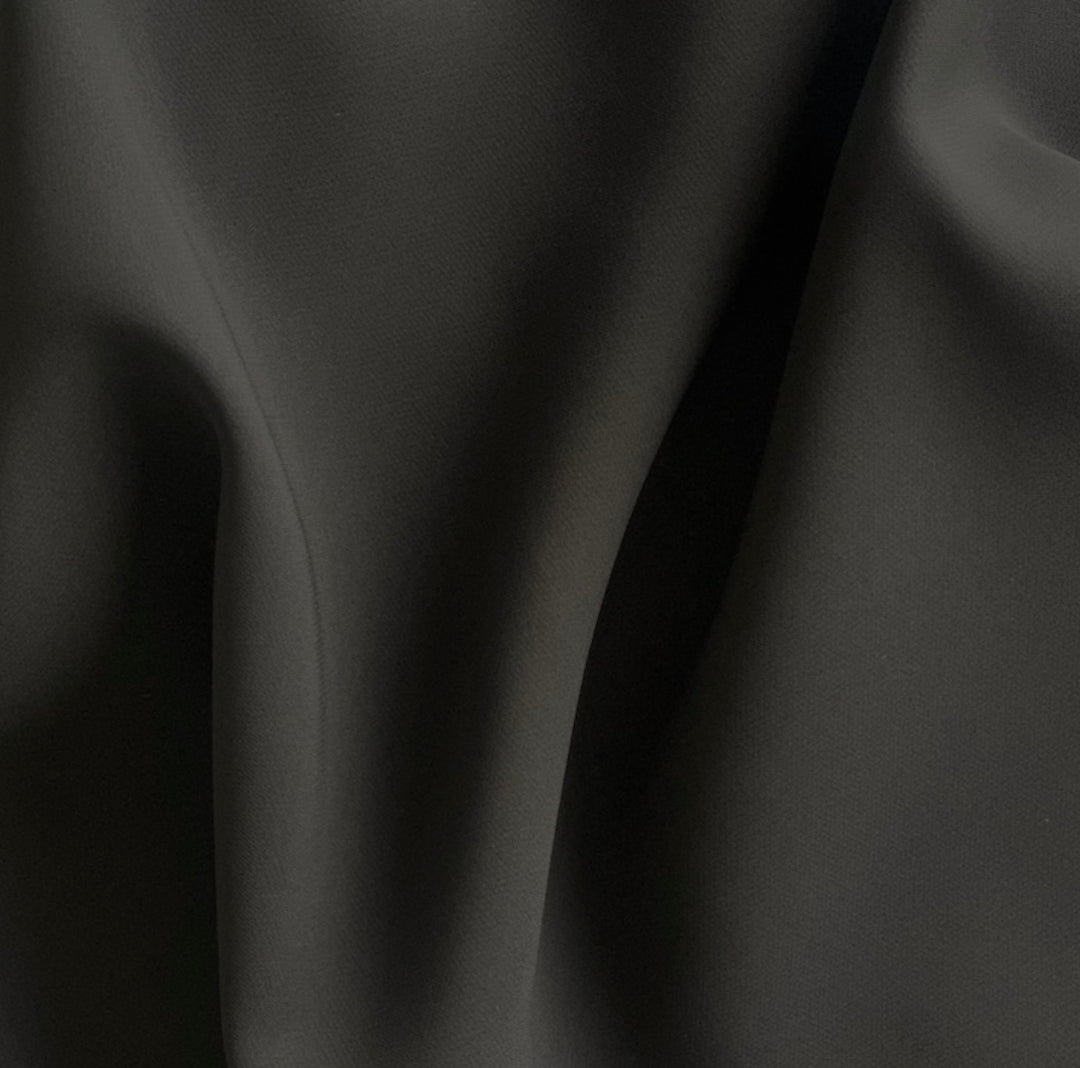 Matte Jet Black 4-Ply Silk  (Made in Italy)
