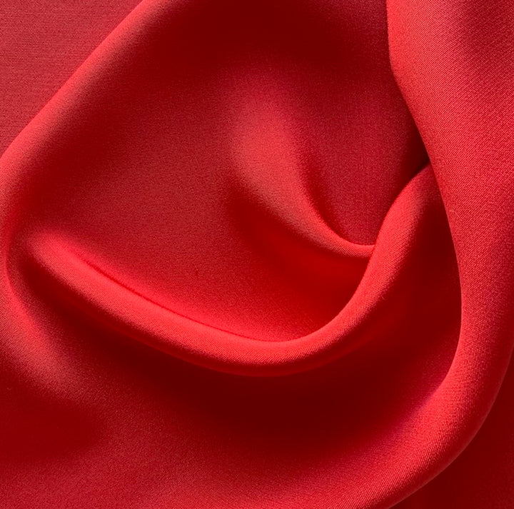 Heavier Power Red 4-Ply Silk Crepe