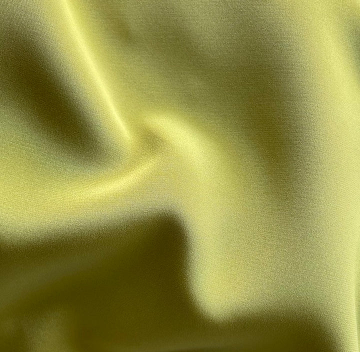 Saturated Gilded Olive 3-Ply 30mm Stretch Silk Crepe
