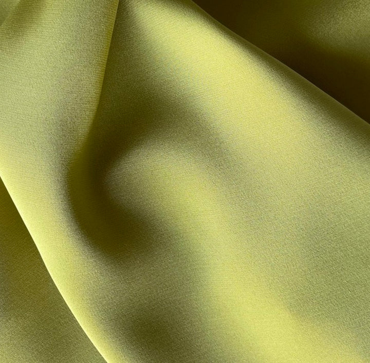 Saturated Gilded Olive 3-Ply 30mm Stretch Silk Crepe
