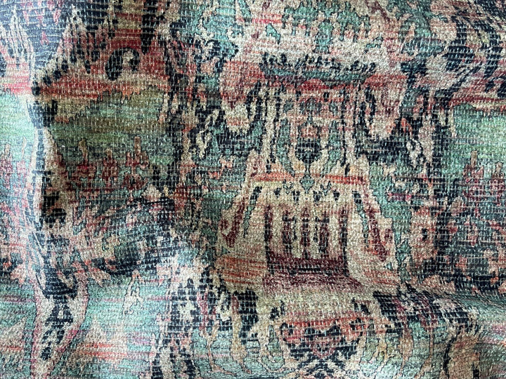 Distressed Pastel Kilim Rayon Blend Velvet Chenille (Made in Turkey)
