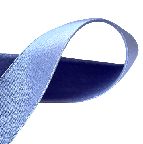 1" Double-Faced Lilac Velvet & Lilac Satin Ribbon (Made in Japan)