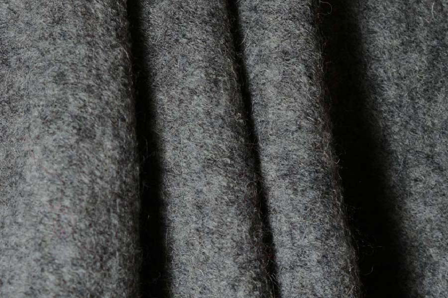 Smoke Grey 18 oz. Boiled Wool Coating (Made in the Netherlands)