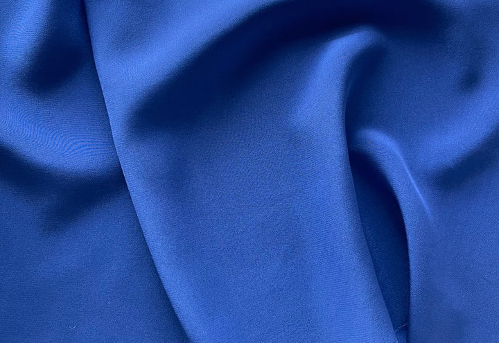 Blue Iris Silk Crepe De Chine (Made in Italy)