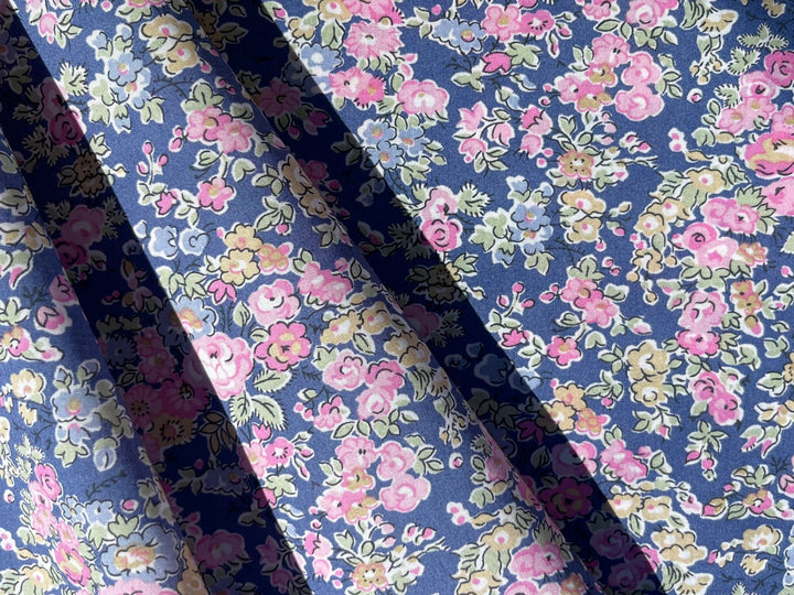 Tatum Rose & Blueberry Liberty of London Tana Cotton Lawn (Made in Italy)