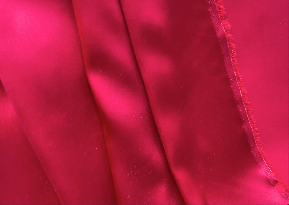 Lipstick Red Charmeuse Silk Fabric main image 0