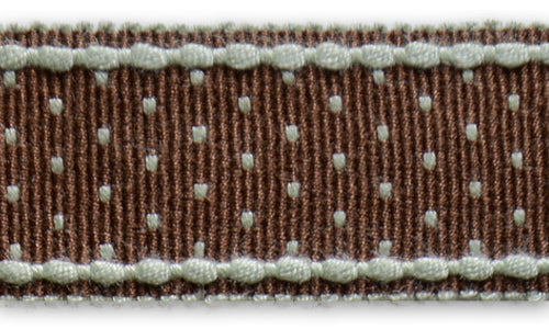 1 1/2" Sweet Milk Chocolate Dotted Grosgrain Ribbon