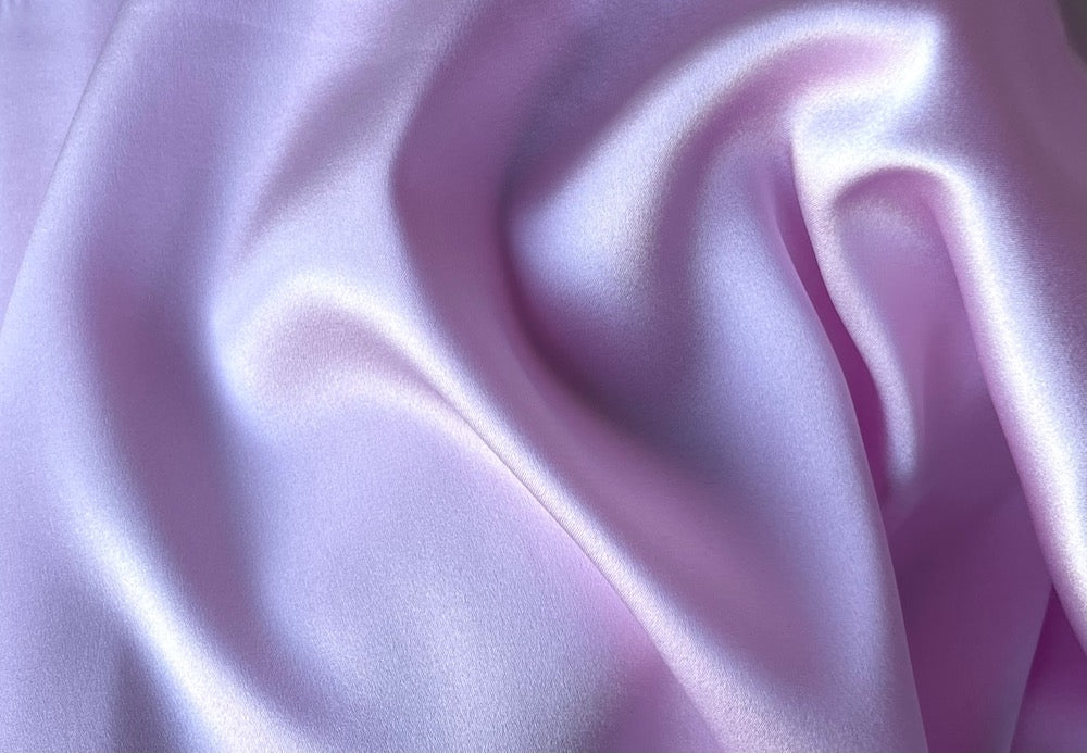 High-End Carnation Blush Stretch Silk Satin Charmeuse (Made in Italy)