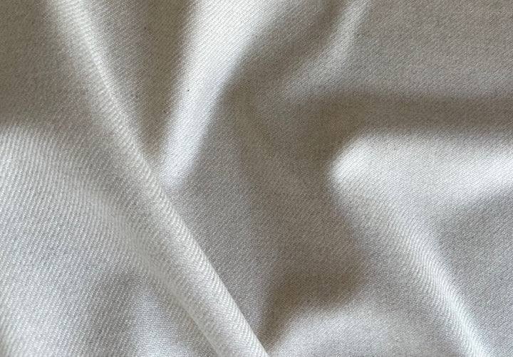 Natural Oatmeal Lightly Brushed Wool Flannel