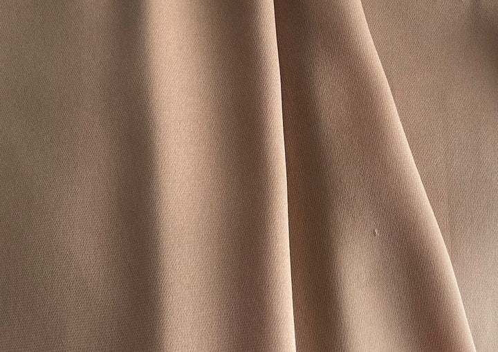 Smooth Milky Café au Lait Silk Crepe Charmeuse (Made in Italy)