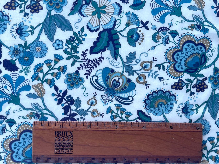 Mabelle Aquamarine Liberty of London Tana Cotton Lawn (Made in Italy)