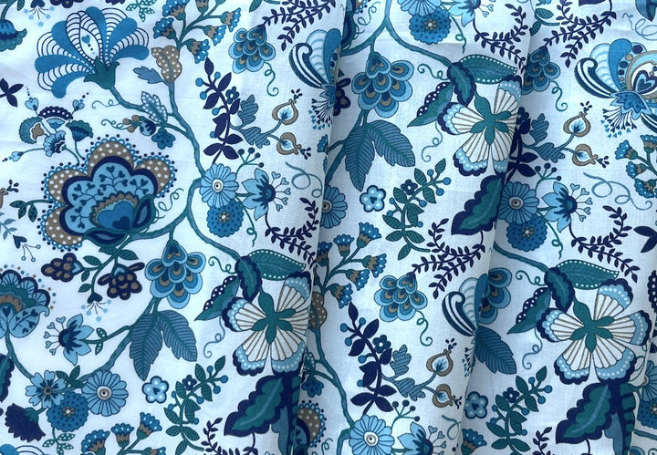 Mabelle Aquamarine Liberty of London Tana Cotton Lawn (Made in Italy)