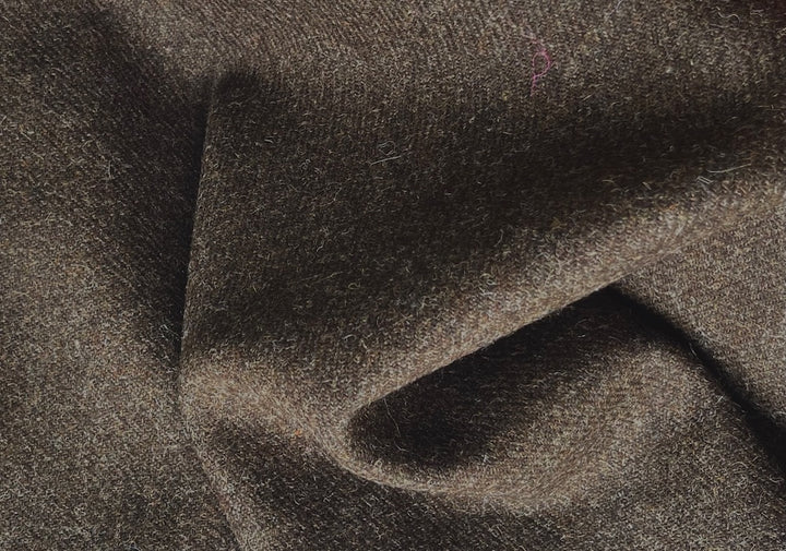 Ermenegildo Zegna Heathered Walnut Wool & Alpaca Blend Flannel (Made in Italy)