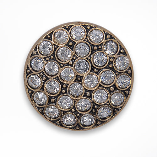 Starry Constellation Rhinestone Gold Button (Made in Switzerland)