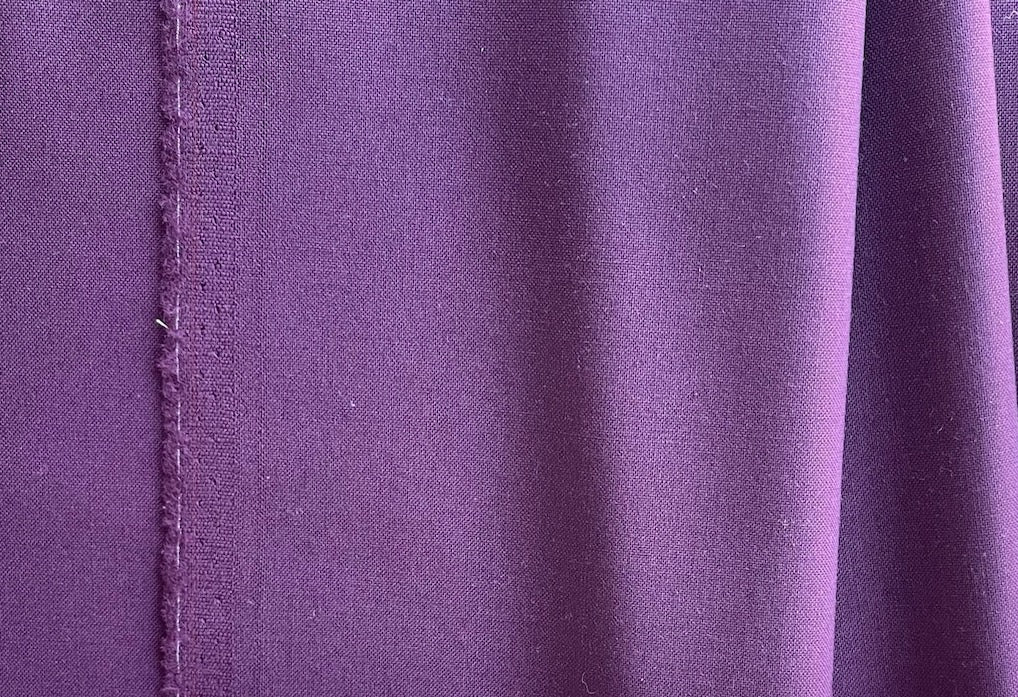 Mid-Weight Deep Royal Amethyst Wool Suiting (Made in Italy)