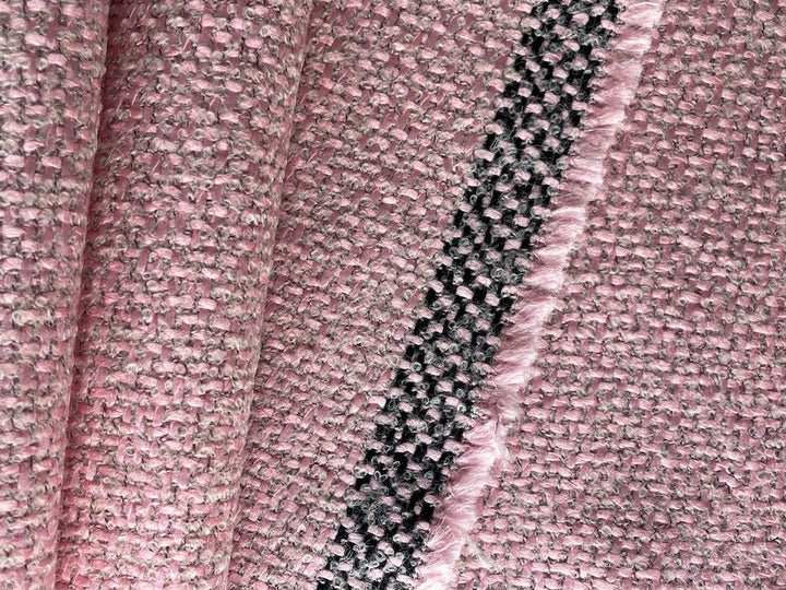 Climbing Tea Rose Pink Wool Blend Bouclé (Made in Spain)
