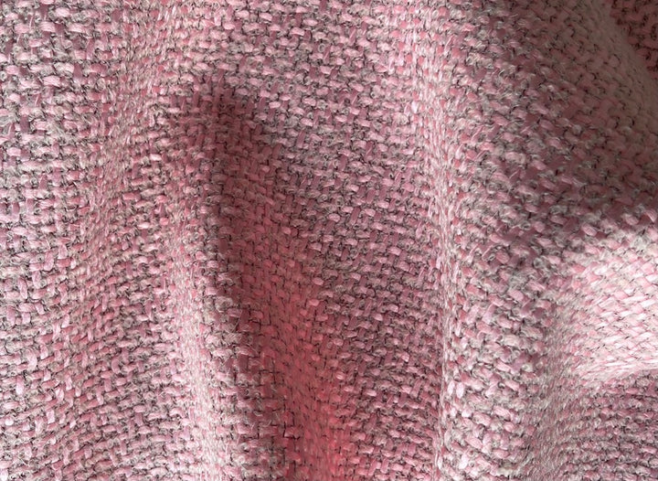 Climbing Tea Rose Pink Wool Blend Bouclé (Made in Spain)