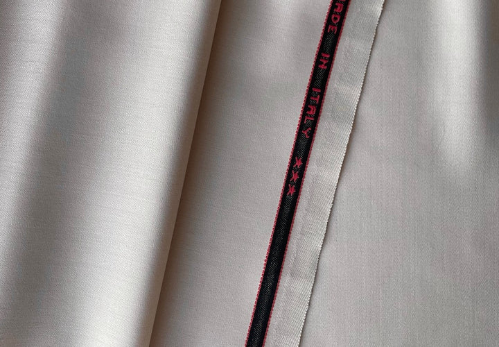 High-End Soft Rose Bisque Stretch Wool Twill (Made in Italy)