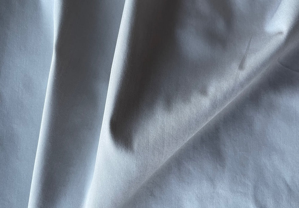 Pearl Grey Cotton & Silk Shirting (Made in Italy)