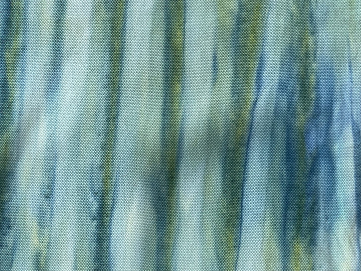 Aqueous Tie-Dye Stripe Cotton Canvas (Made in India)
