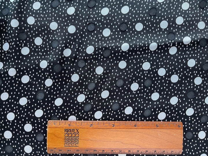 Blouse-Weight Double Dots Rayon Blend Burnout (Made in Italy)