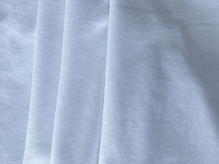 Opaque Bright White Cotton Knit (Made in Italy)