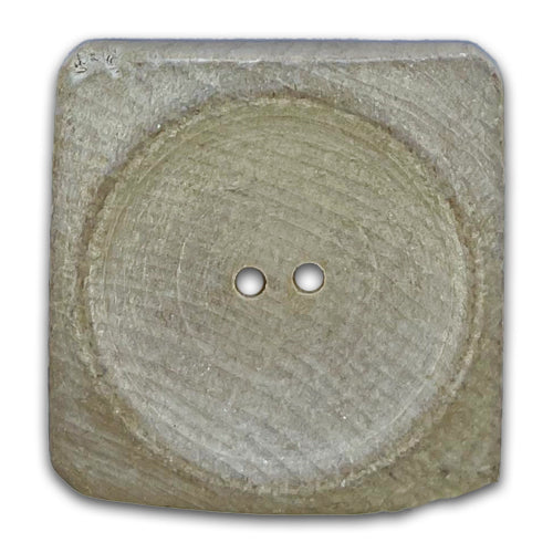 2" Square 2-Hole Lighter Wood Button (Made in Germany)