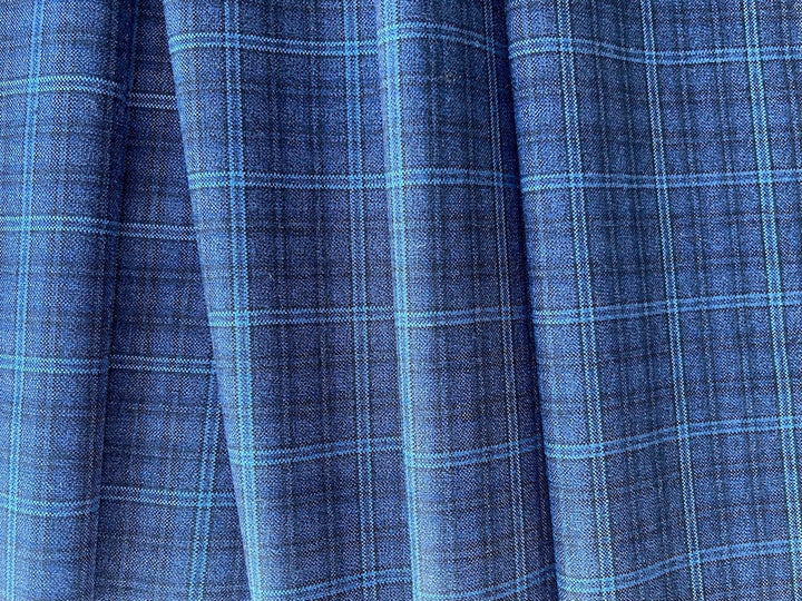 Lighter-Weight Myriad of Blues Wool Suiting (Made in Italy)