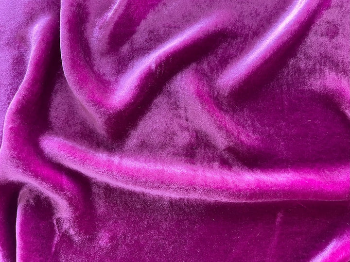 Lustrous Romantic French Rose Pink Silk & Rayon Blend Velvet (Made in Italy)