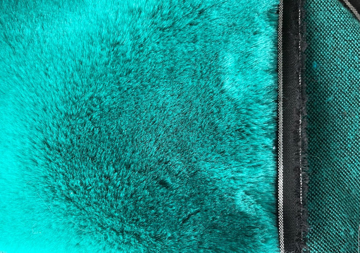 High-End Plush Tantalizingly Teal Polyester Blend Faux Fur (Made in Italy)