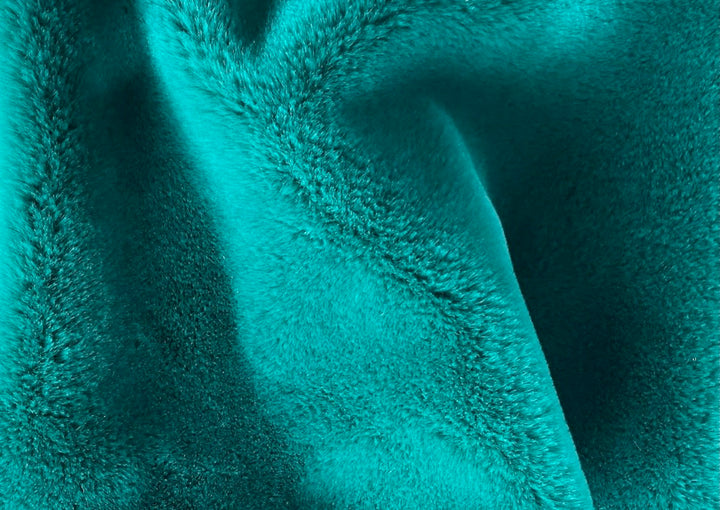 High-End Plush Tantalizingly Teal Polyester Blend Faux Fur (Made in Italy)