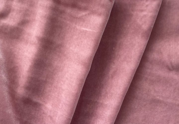 Elegantly Supple Soft Antique Mauve Silk & Rayon Blend Velvet  (Made in China)