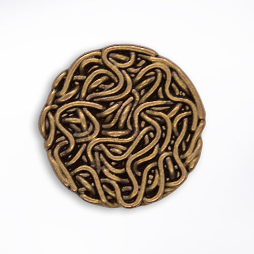 Tangled Threads Antique Gold Metal Button (Made in Germany)