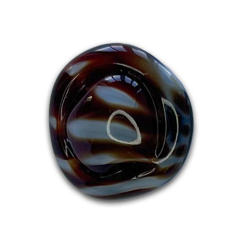 Chocolate Truffle Swirl Glass Button (Made in Germany)