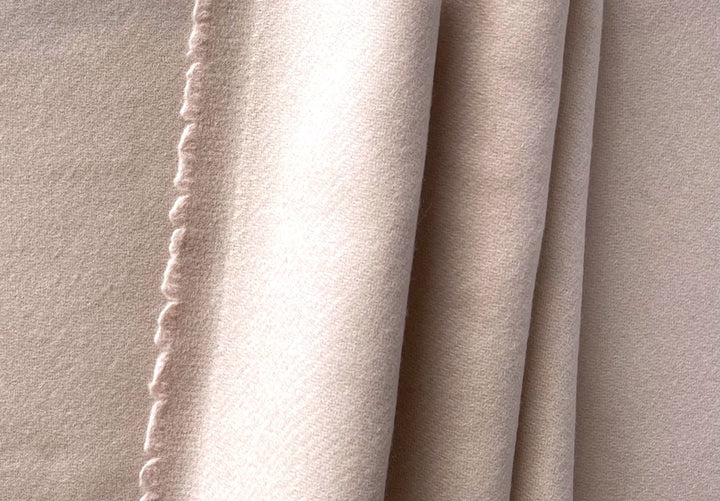 Moncler Plush Blushing Bisque Double-Faced Wool Coating (Made in Italy)